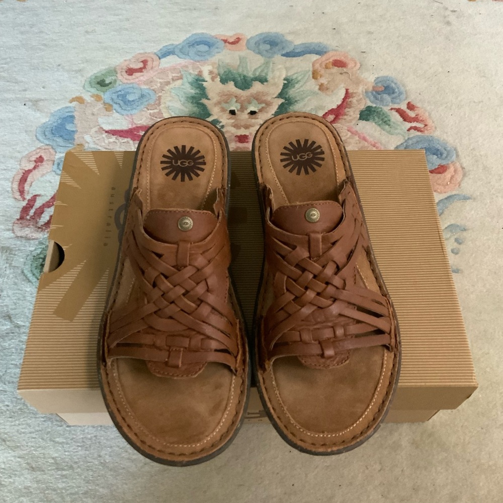 NIB UGG Keala Cho Woven Leather Womens Sandals TRENDING STYLE Size 8 - Picture 11 of 11